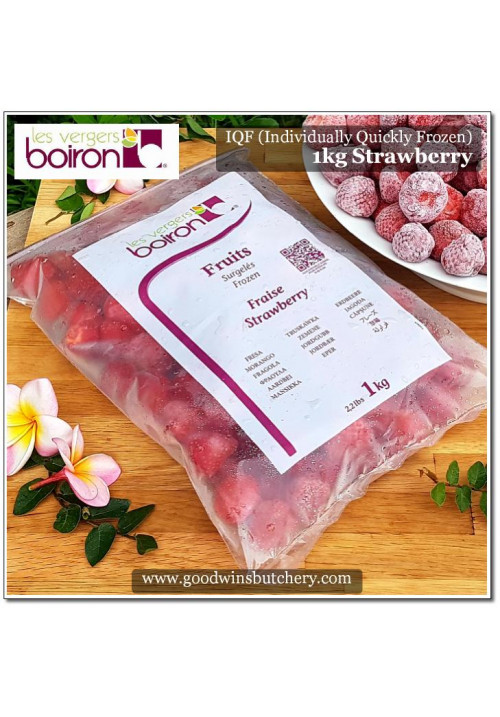 Boiron France IQF frozen fruit STRAWBERRY FRAISE 1kg (pre-order 2-3 work days notice)